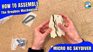 How to assemble the release mechanism for a miniature RC skydiver?