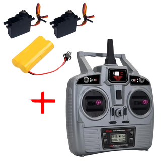 2 Servos + 1 Battery + 1 Remote