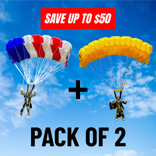 Pack of 2 RC Skydivers - Two Remote Controlled Paratroopers