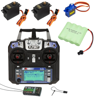 3 Servos + 1 Battery + 1 Remote