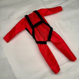 Red Jumpsuit with Container for 1/6 Scale RC Skydiver