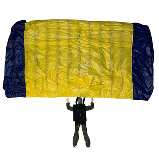 US navy leap frogs parachute team toy back view.