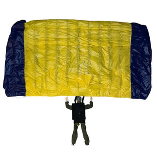US navy leap frogs parachute team toy back view.