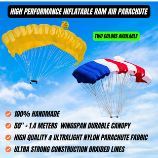 RC Skydiver Pro - Handmade Paratrooper with 1400mm Steerable Parachute - 1/4 Scale