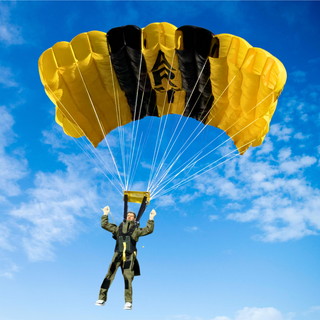RC Skydiver with Army Parachute