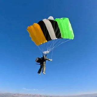 Radio controlled parachute guy in the sky.