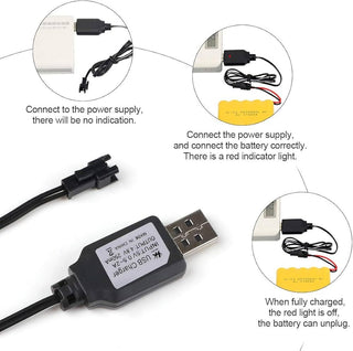 Usb battery charger cable instructions.